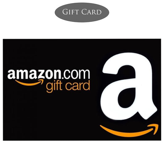 An Amazon gift card on a white background.